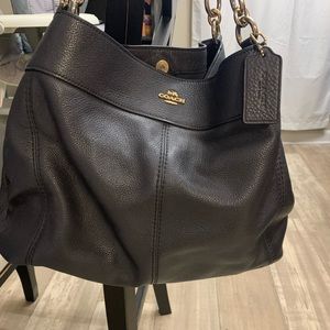 Coach EUC Lexy Pebble Leather Shoulder Bag
